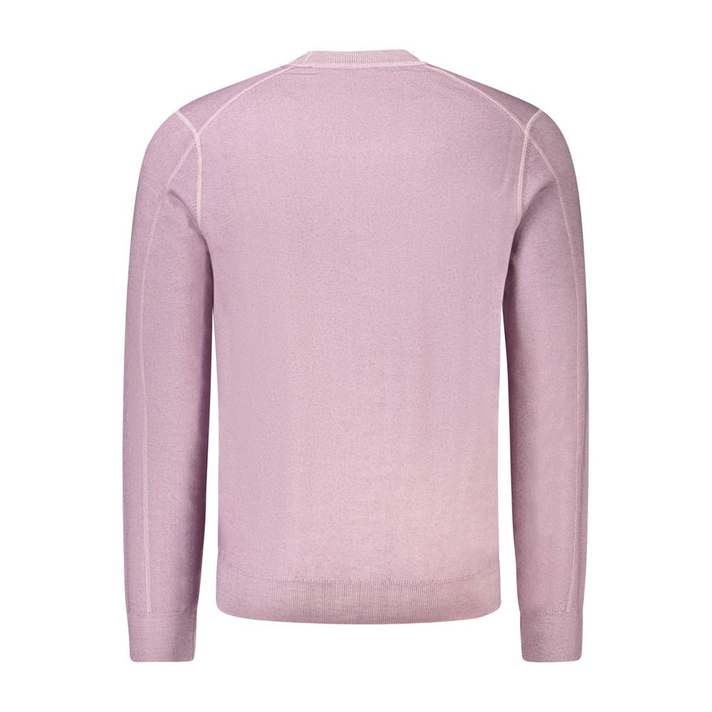 Purple Wool Men Sweater-Hugo Boss-LabelTerrace.com