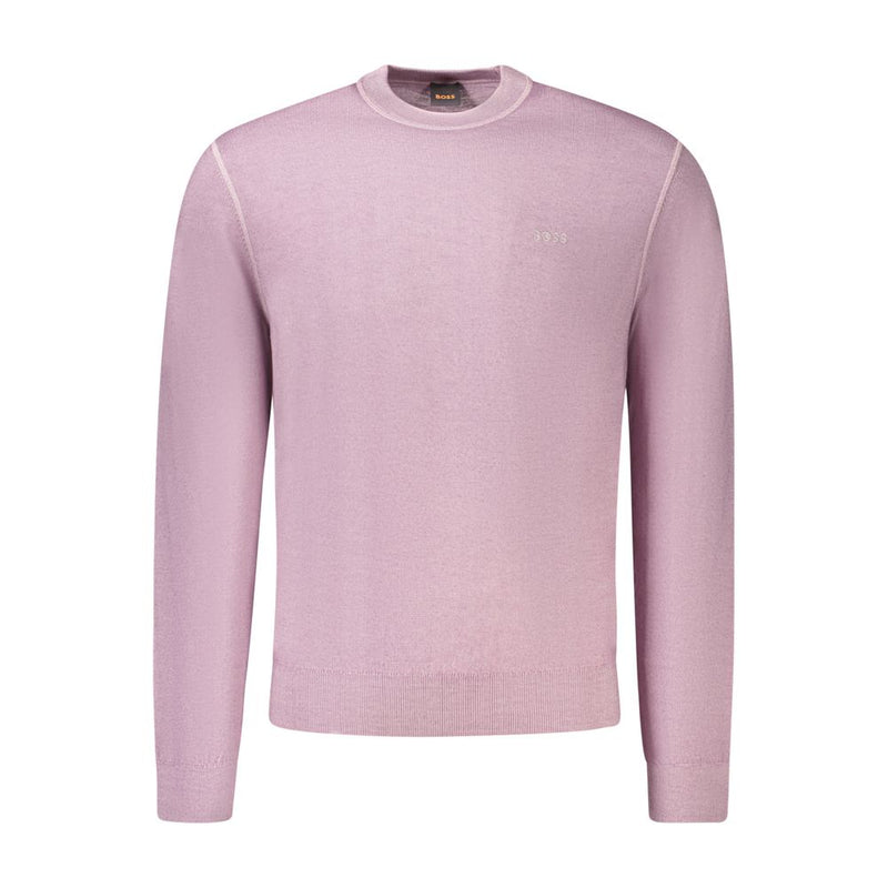 Purple Wool Men Sweater-Hugo Boss-LabelTerrace.com