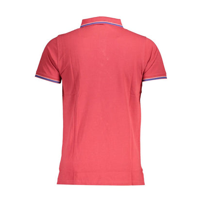 Red Cotton Men Polo Shirt-Norway 1963-LabelTerrace.com