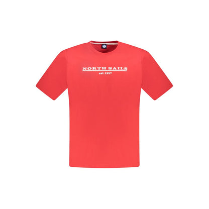 Red Cotton Men T-Shirt-North Sails-LabelTerrace.com