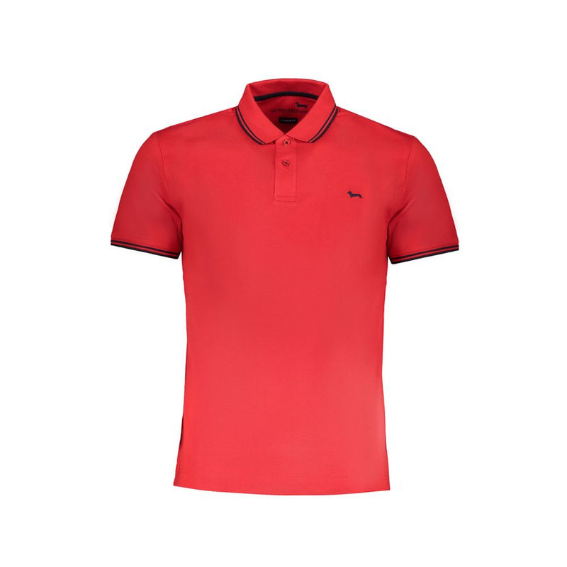 Red Cotton Polo Shirt-Harmont & Blaine-LabelTerrace.com