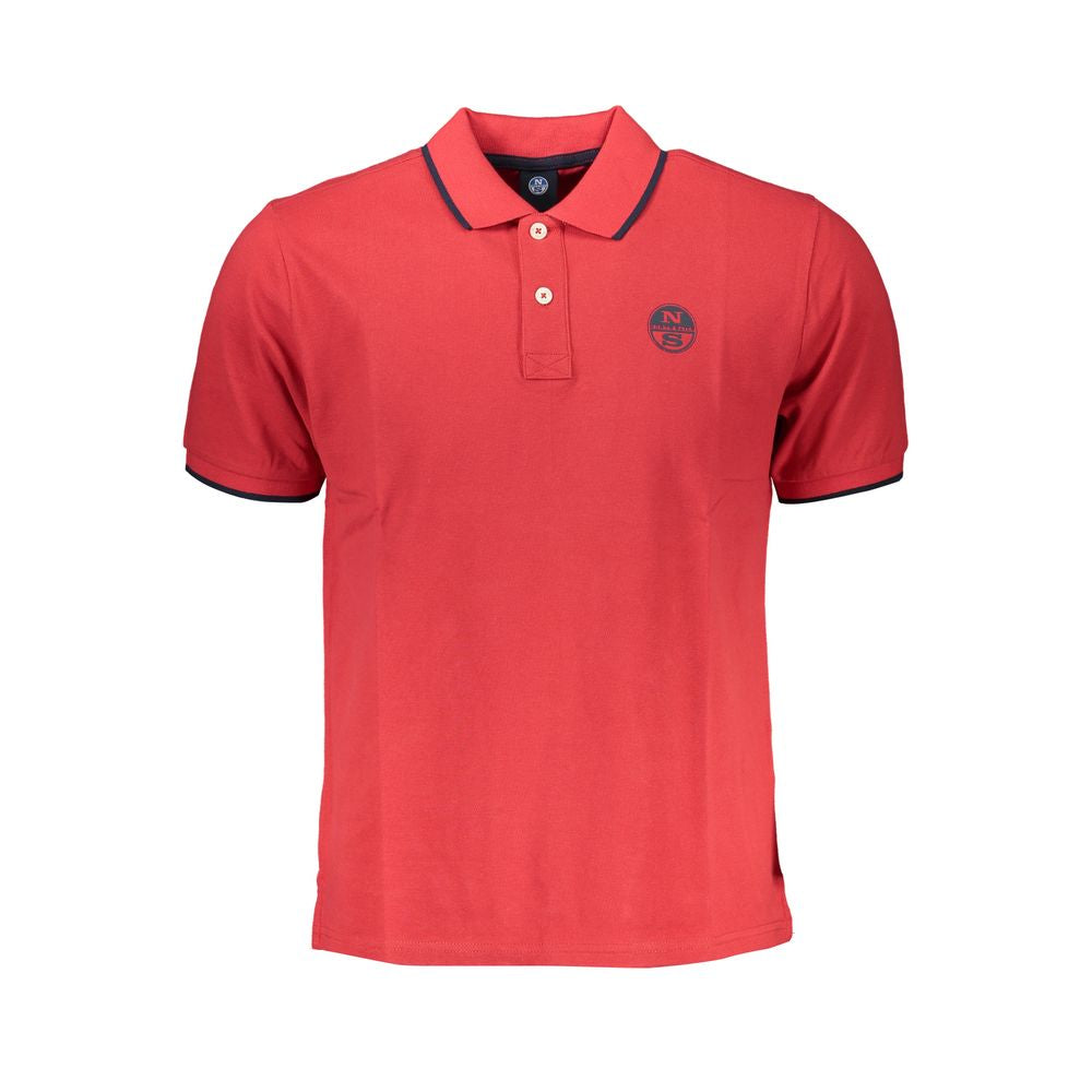 Red Cotton Polo Shirt-North Sails-LabelTerrace.com