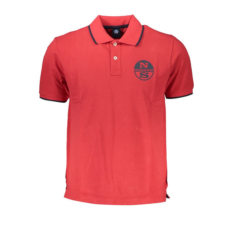Red Cotton Polo Shirt-North Sails-LabelTerrace.com
