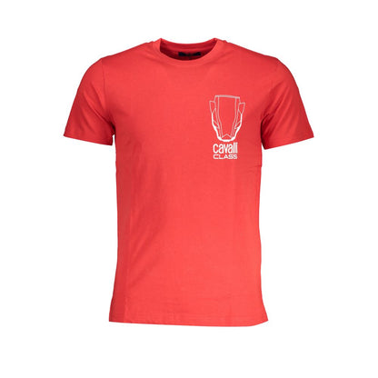 Red Cotton T-Shirt-Cavalli Class-LabelTerrace.com