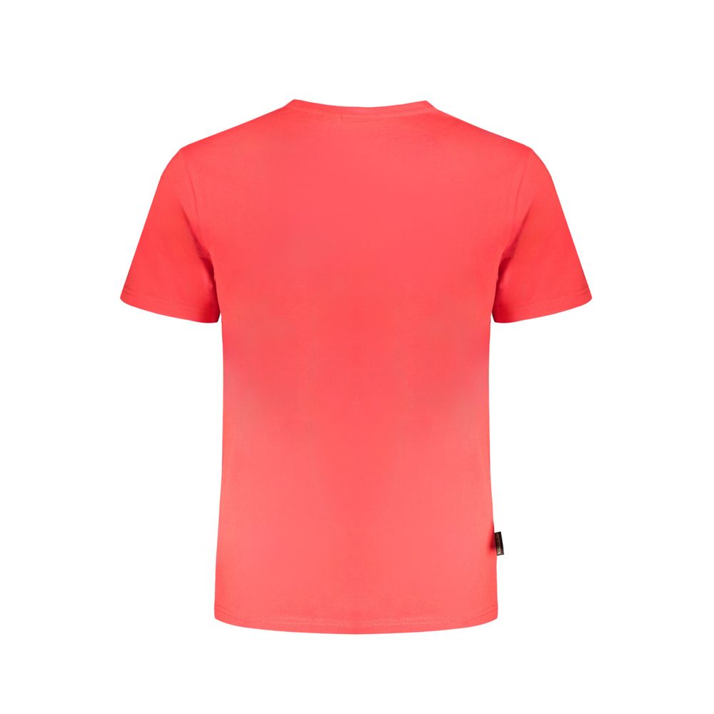 Red Cotton T-Shirt-Napapijri-LabelTerrace.com