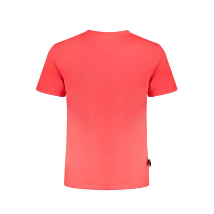 Red Cotton T-Shirt-Napapijri-LabelTerrace.com