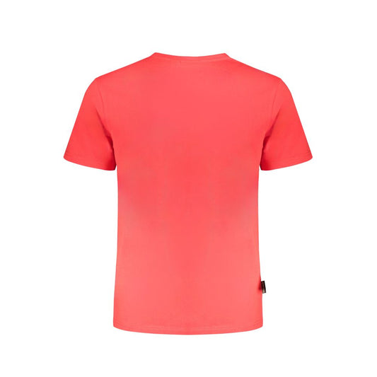 Red Cotton T-Shirt-Napapijri-LabelTerrace.com