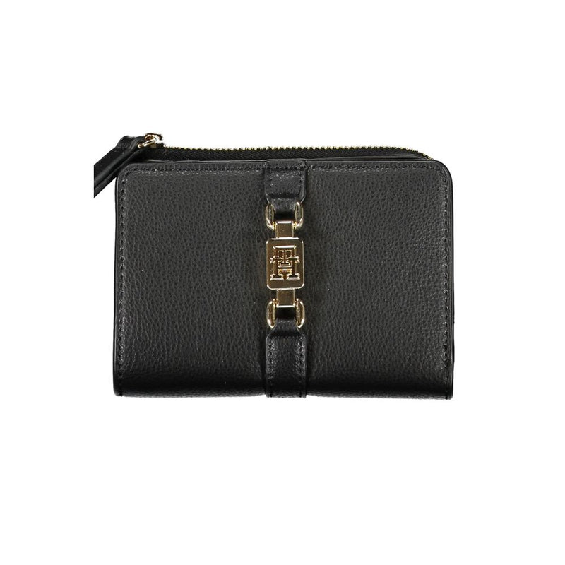 Sleek Black Zip Wallet with Coin Purse-Tommy Hilfiger-LabelTerrace.com
