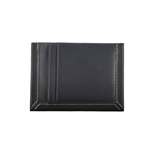 Sleek Blue Leather Card Holder with Contrast Detail-Tommy Hilfiger-LabelTerrace.com