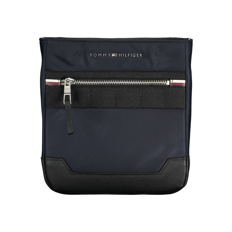 Sleek Blue Shoulder Bag with Contrasting Details-Tommy Hilfiger-LabelTerrace.com