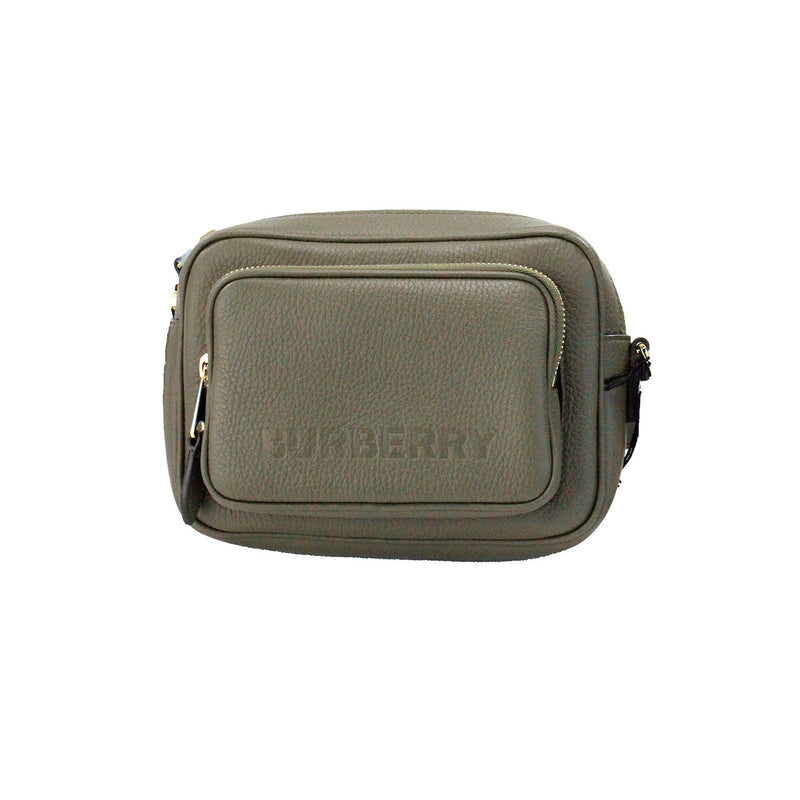 Small Branded Dark Fern Green Grainy Leather Camera Crossbody Bag-Burberry-LabelTerrace.com
