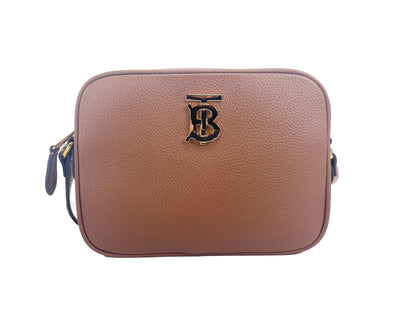 Small Leather Tan Camera Crossbody TB Logo Bag-Burberry-LabelTerrace.com