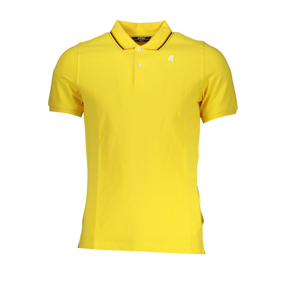 Sunny Yellow Contrast Detail Polo-K-WAY-LabelTerrace.com