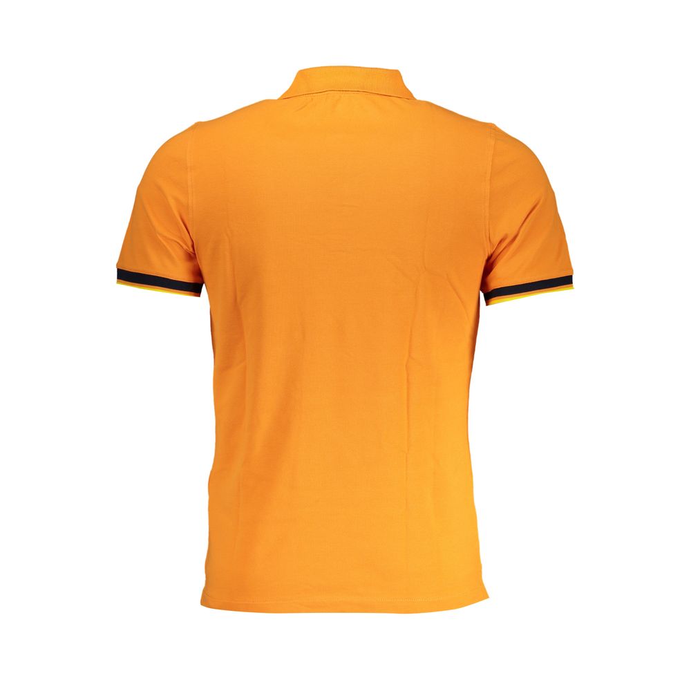 Vibrant Orange Contrast Detail Polo-K-WAY-LabelTerrace.com