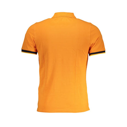 Vibrant Orange Contrast Detail Polo-K-WAY-LabelTerrace.com