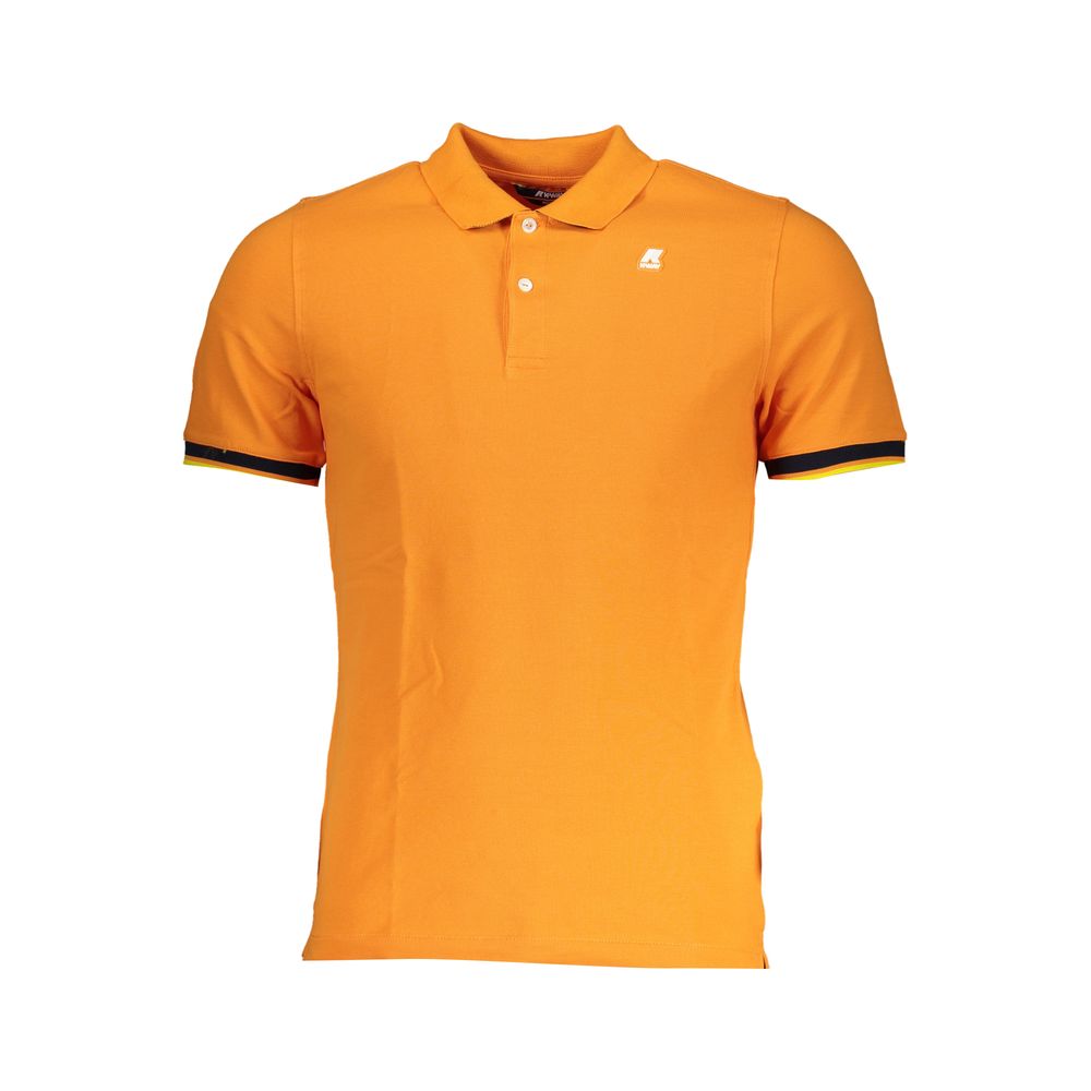 Vibrant Orange Contrast Detail Polo-K-WAY-LabelTerrace.com