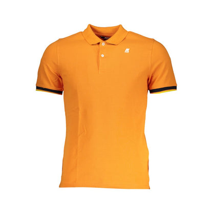 Vibrant Orange Contrast Detail Polo-K-WAY-LabelTerrace.com
