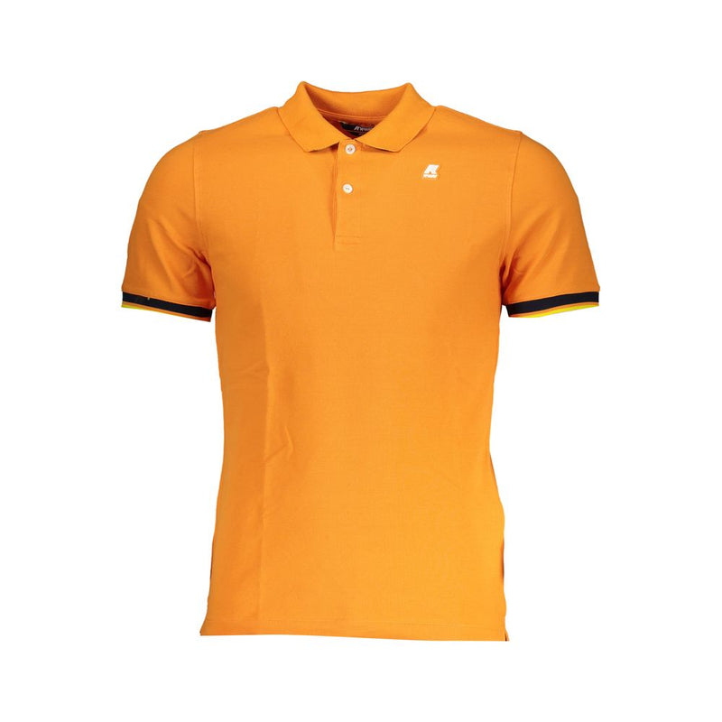 Vibrant Orange Contrast Detail Polo-K-WAY-LabelTerrace.com