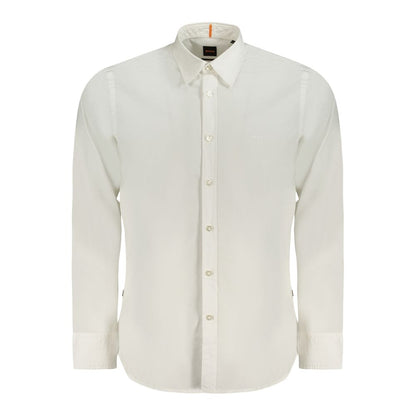 White Cotton Men Shirt