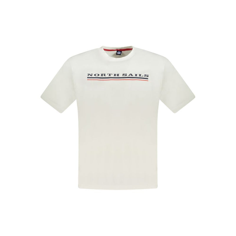 White Cotton Men T-Shirt-North Sails-LabelTerrace.com
