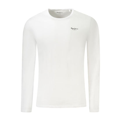 White Cotton Men T-Shirt-Pepe Jeans-LabelTerrace.com