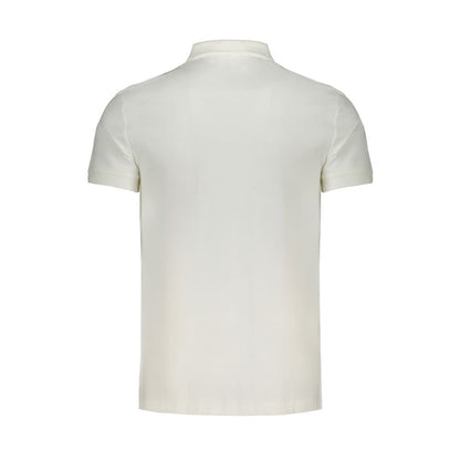 White Cotton Polo Shirt-Calvin Klein-LabelTerrace.com