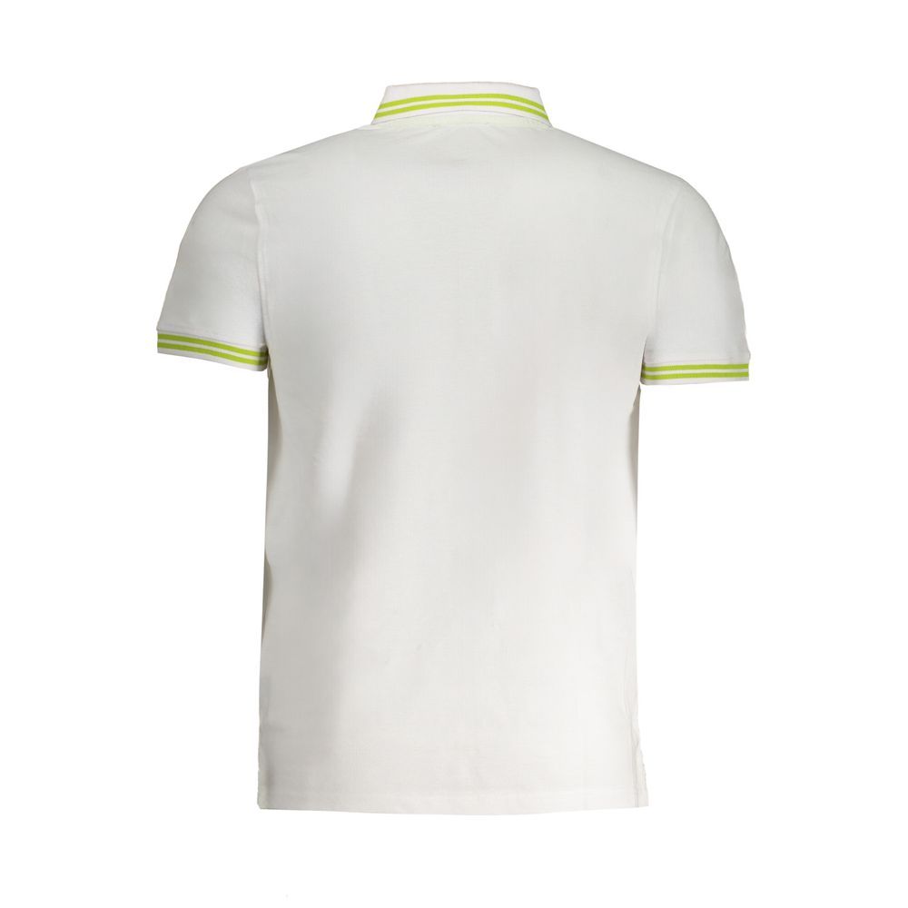 White Cotton Polo Shirt-Cavalli Class-LabelTerrace.com
