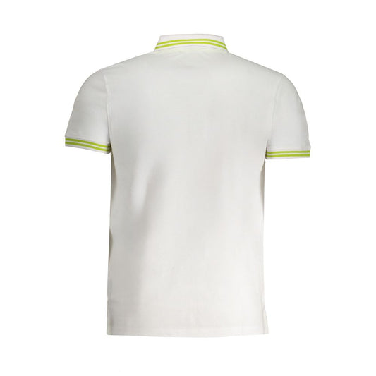 White Cotton Polo Shirt-Cavalli Class-LabelTerrace.com
