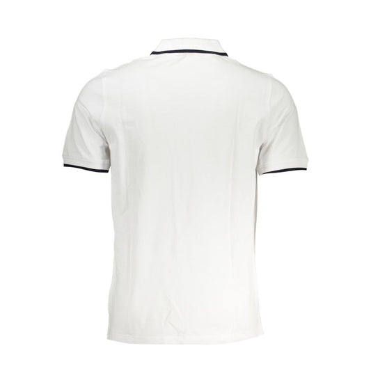 White Cotton Polo Shirt-K-WAY-LabelTerrace.com