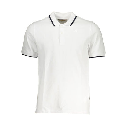 White Cotton Polo Shirt-K-WAY-LabelTerrace.com