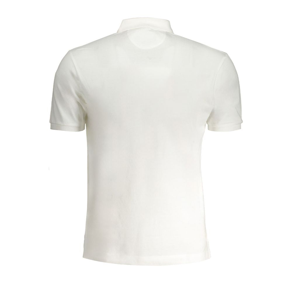 White Cotton Polo Shirt-La Martina-LabelTerrace.com