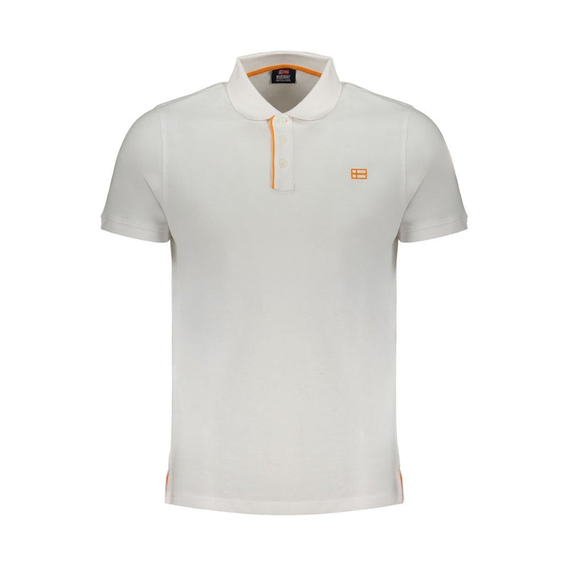 White Cotton Polo Shirt-Norway 1963-LabelTerrace.com
