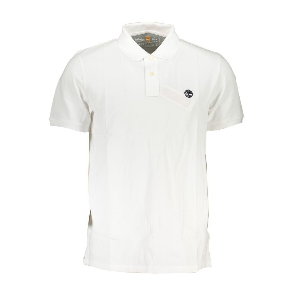 White Cotton Polo Shirt-Timberland-LabelTerrace.com
