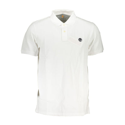 White Cotton Polo Shirt-Timberland-LabelTerrace.com