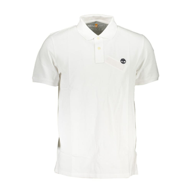 White Cotton Polo Shirt-Timberland-LabelTerrace.com