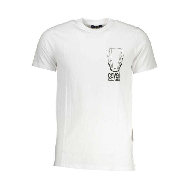 White Cotton T-Shirt-Cavalli Class-LabelTerrace.com