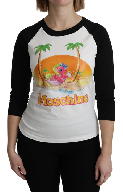 White Cotton T-shirt My Little Pony Top Tshirt-Moschino-LabelTerrace.com