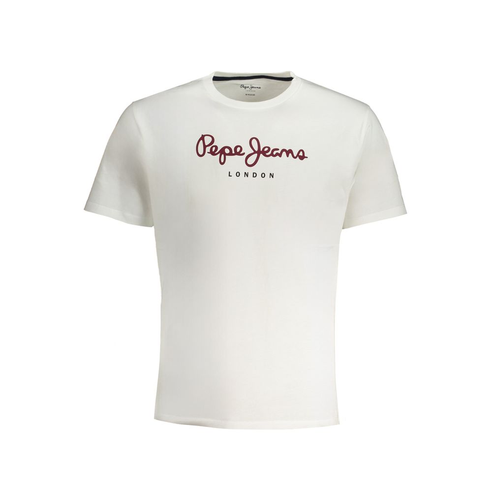 White Cotton T-Shirt-Pepe Jeans-LabelTerrace.com