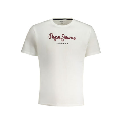 White Cotton T-Shirt-Pepe Jeans-LabelTerrace.com