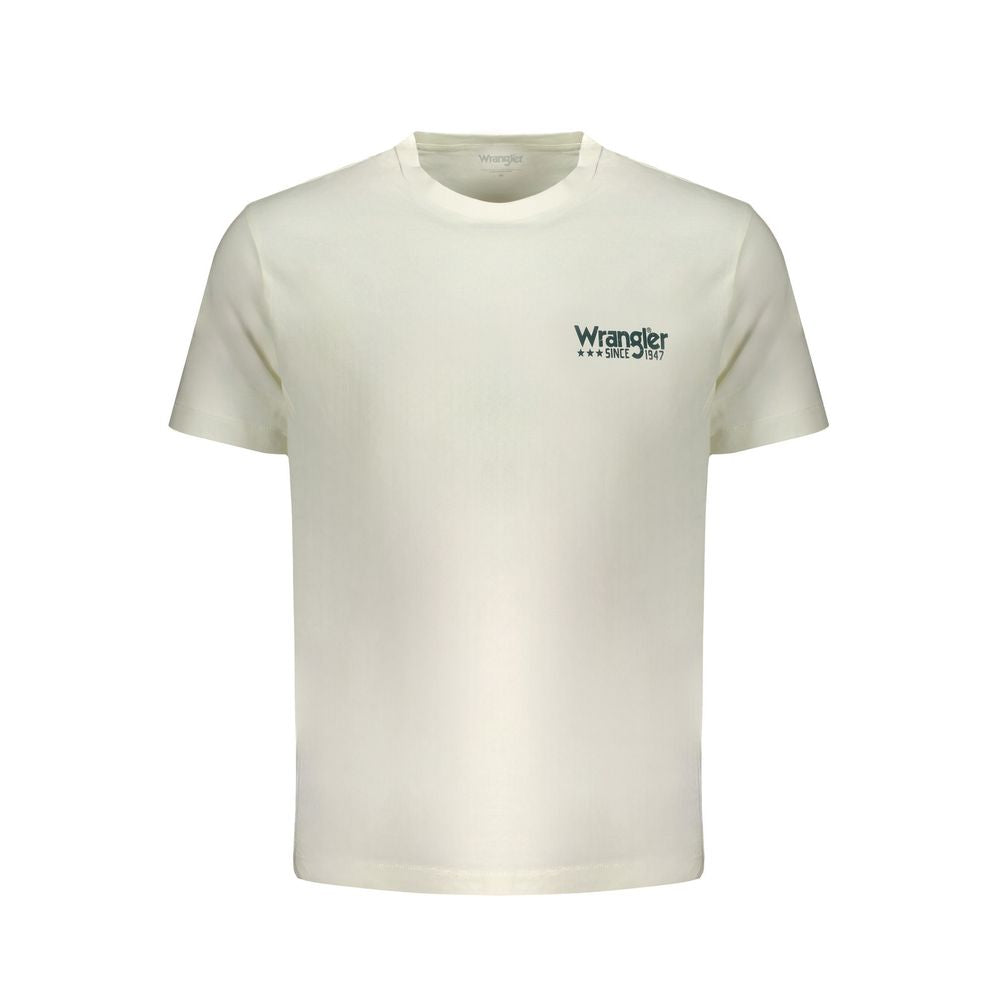 White Cotton T-Shirt-Wrangler-LabelTerrace.com