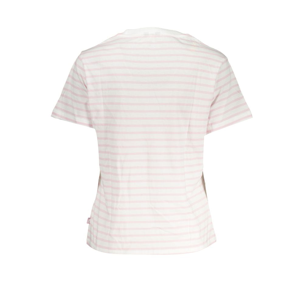 White Cotton Women T-Shirt-K-WAY-LabelTerrace.com