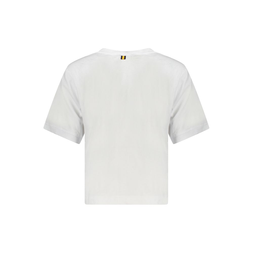 White Cotton Women T-Shirt-K-WAY-LabelTerrace.com