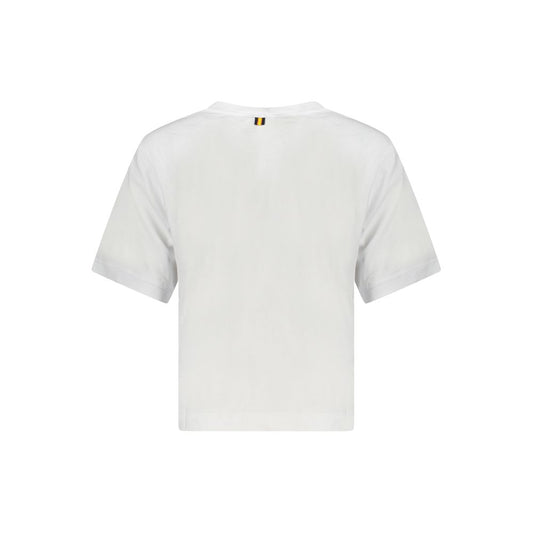 White Cotton Women T-Shirt-K-WAY-LabelTerrace.com