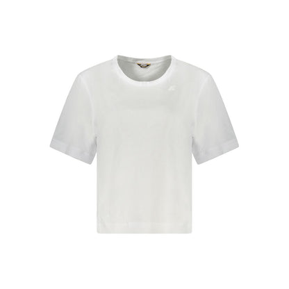 White Cotton Women T-Shirt-K-WAY-LabelTerrace.com
