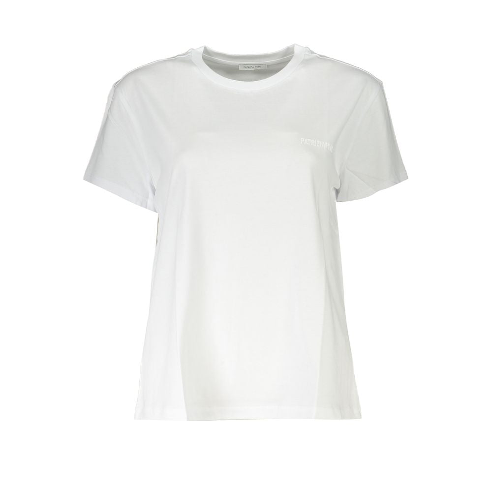 White Cotton Women T-Shirt-Patrizia Pepe-LabelTerrace.com