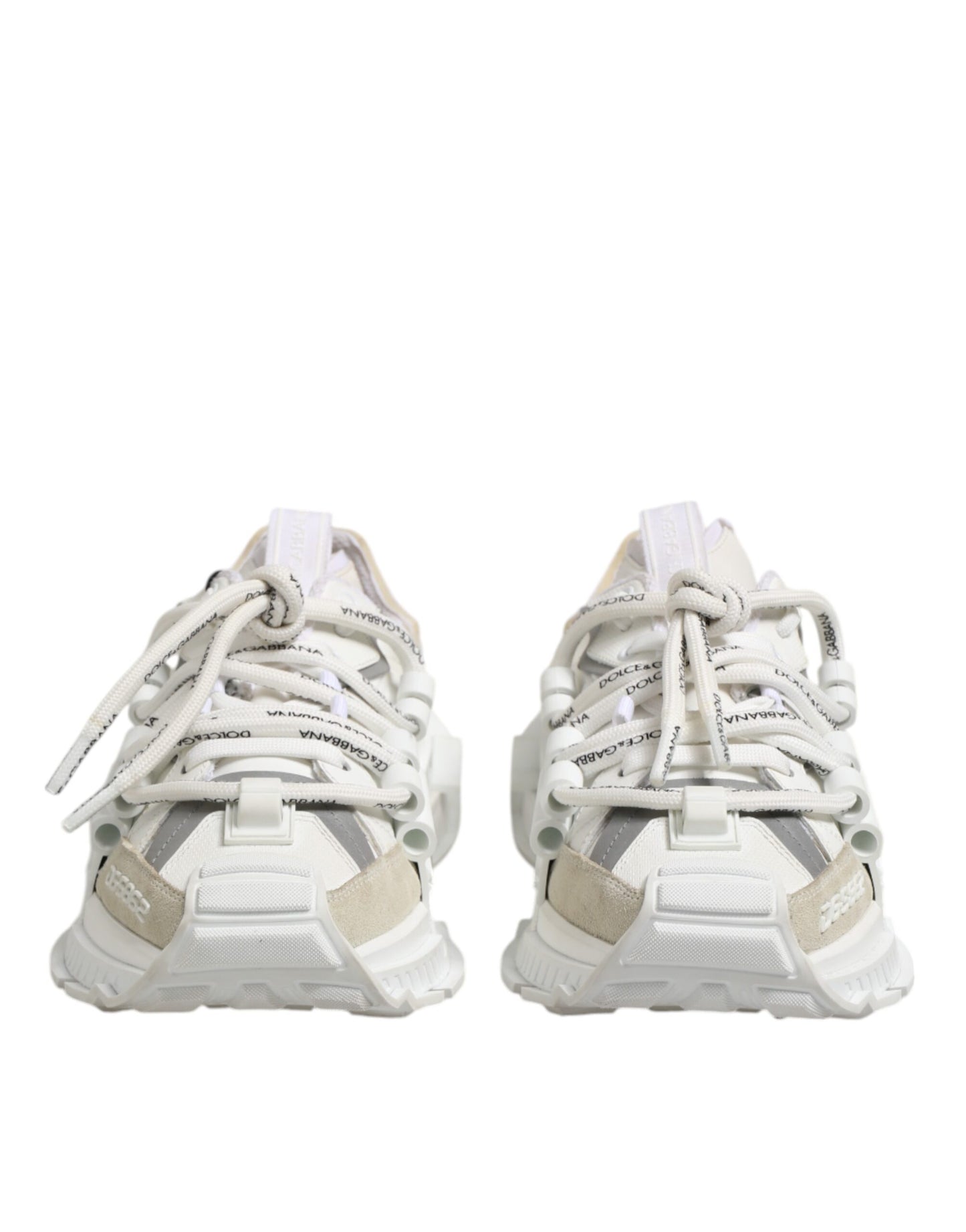 White Gray Low Top Space Sneakers Shoes-Dolce & Gabbana-LabelTerrace.com