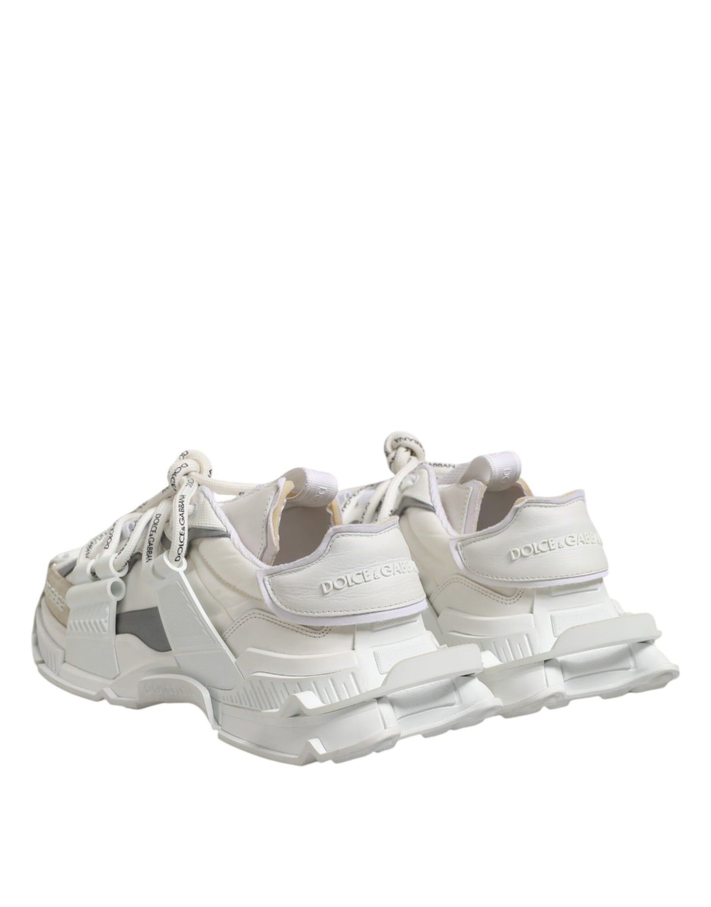 White Gray Low Top Space Sneakers Shoes-Dolce & Gabbana-LabelTerrace.com