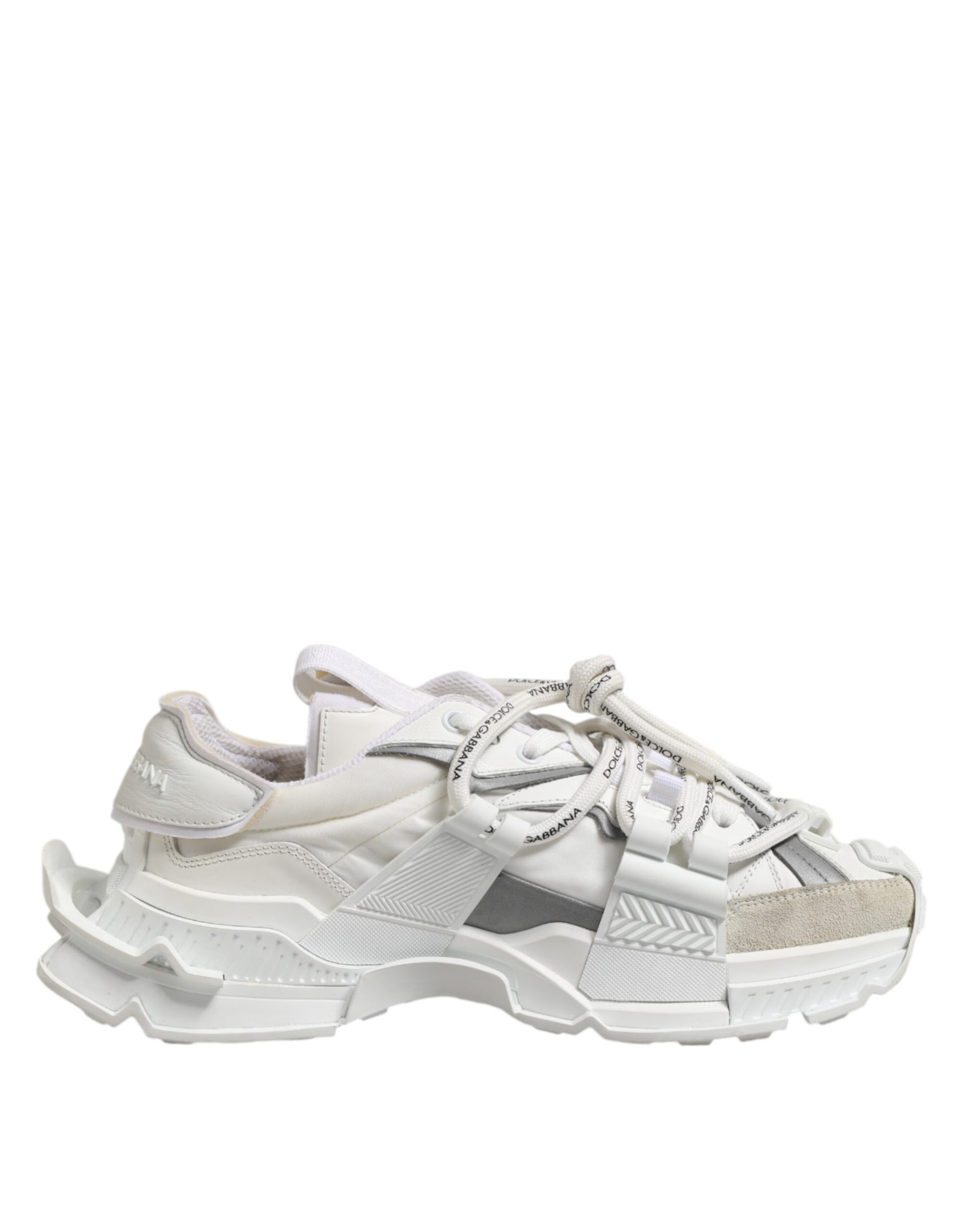 White Gray Low Top Space Sneakers Shoes-Dolce & Gabbana-LabelTerrace.com