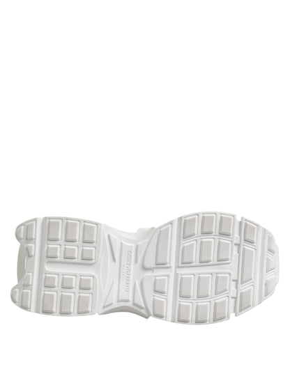 White Gray Low Top Space Sneakers Shoes-Dolce & Gabbana-LabelTerrace.com