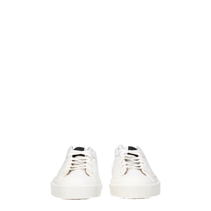 White Leather Low Top Sneakers-Givenchy-LabelTerrace.com
